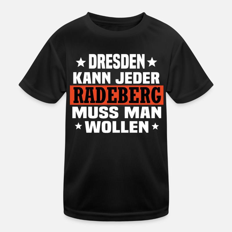 Radeberg - Kinder Funktions-T-Shirt - Schwarz