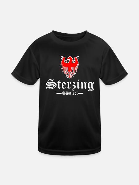 Sterzing Südtirol - Kinder Funktions-T-Shirt - Schwarz - Vorne
