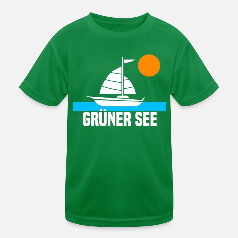 Grüner See Kinder Funktions-T-Shirt