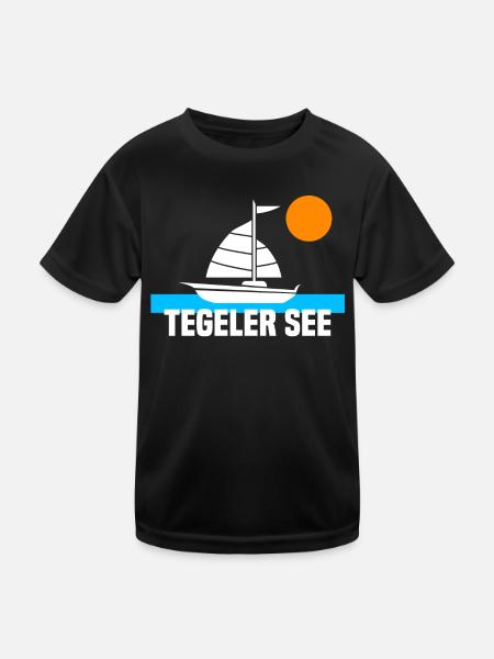 Tegeler See - Kinder Funktions-T-Shirt - Schwarz - Vorne
