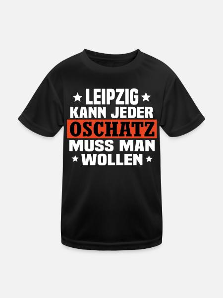 Oschatz - Kinder Funktions-T-Shirt - Schwarz - Vorne