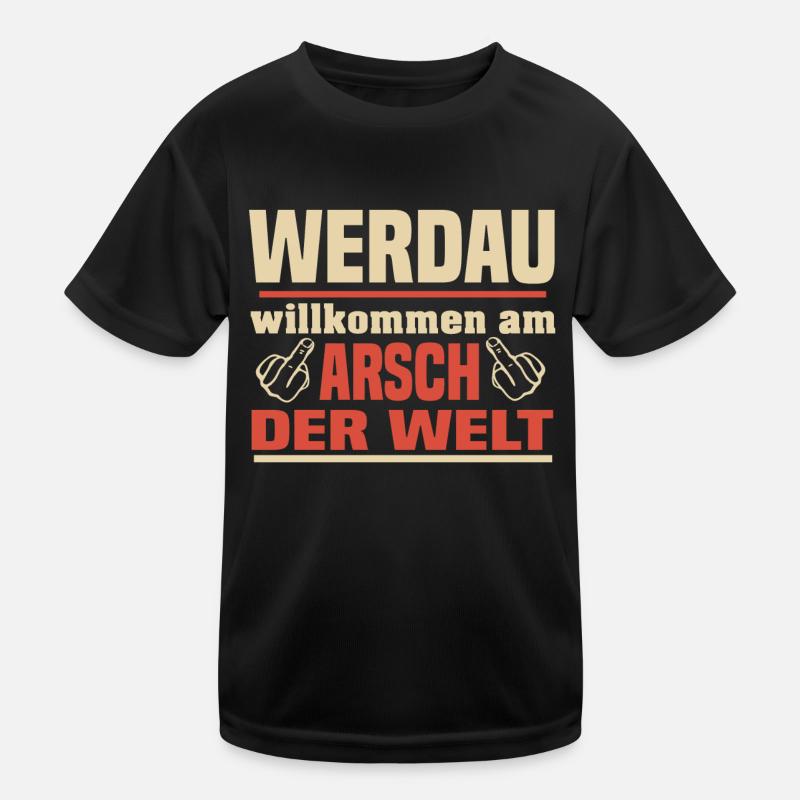 Werdau - Kinder Funktions-T-Shirt - Schwarz
