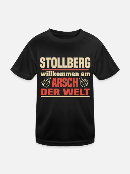 Stollberg - Kinder Funktions-T-Shirt - Schwarz - Vorne