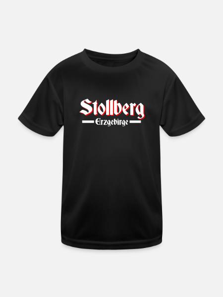 Stollberg - Kinder Funktions-T-Shirt - Schwarz - Vorne