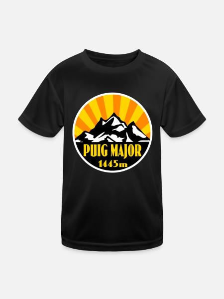 Mallorca PUIG MAJOR - Kinder Funktions-T-Shirt - Schwarz - Vorne
