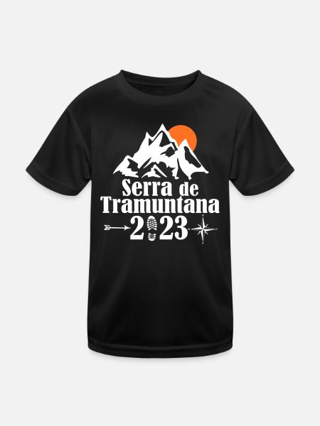Mallorca Serra de Tramuntana - Kinder Funktions-T-Shirt - Schwarz - Vorne