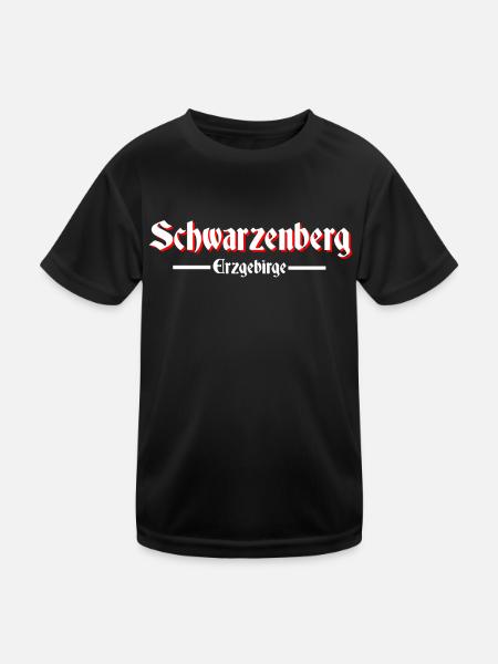 Schwarzenberg - Kinder Funktions-T-Shirt - Schwarz - Vorne