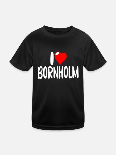 Bornholm - Kinder Funktions-T-Shirt - Schwarz - Vorne
