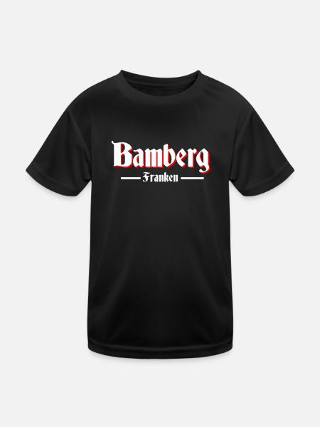 Bamberg - Kinder Funktions-T-Shirt - Schwarz - Vorne