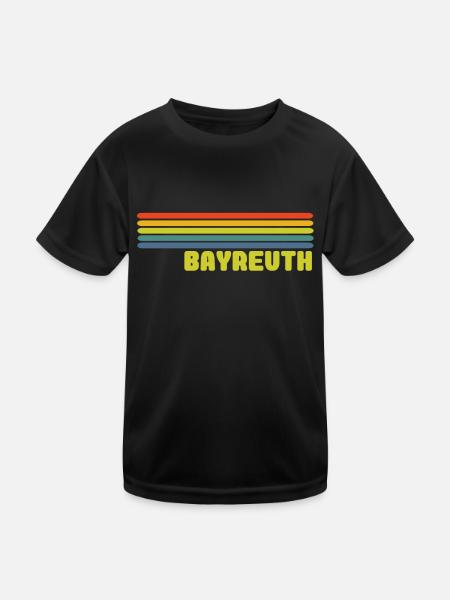 Bayreuth - Kinder Funktions-T-Shirt - Schwarz - Vorne