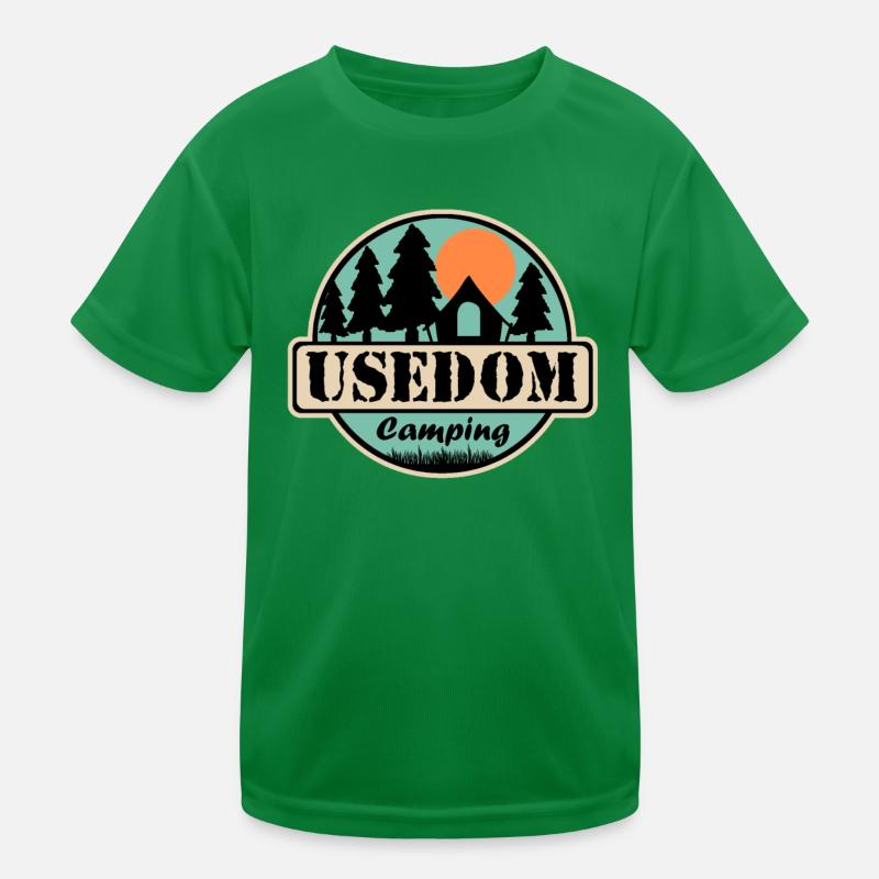 Usedom Camping Kinder Funktions-T-Shirt