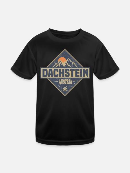 Dachstein - Kinder Funktions-T-Shirt - Schwarz - Vorne