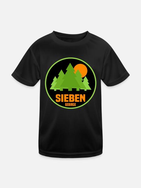 Siebengebirge - Kinder Funktions-T-Shirt - Schwarz - Vorne
