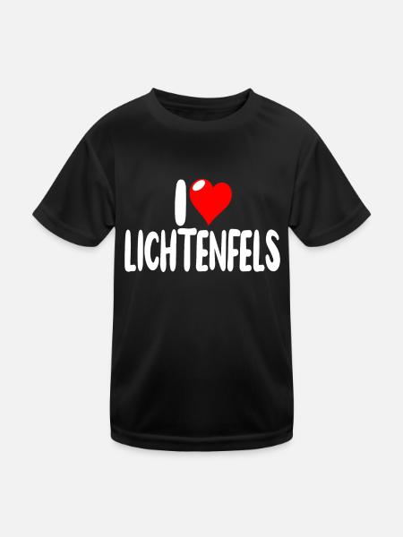 Lichtenfels - Kinder Funktions-T-Shirt - Schwarz - Vorne