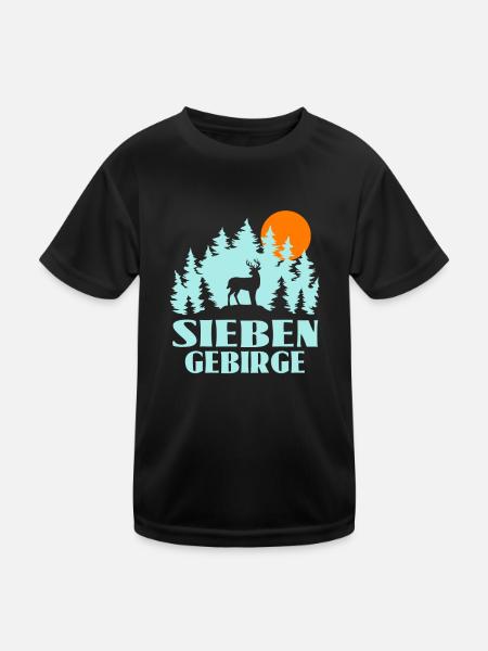 Siebengebirge - Kinder Funktions-T-Shirt - Schwarz - Vorne
