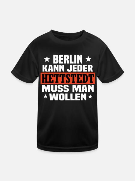 Hettstedt - Kinder Funktions-T-Shirt - Schwarz - Vorne