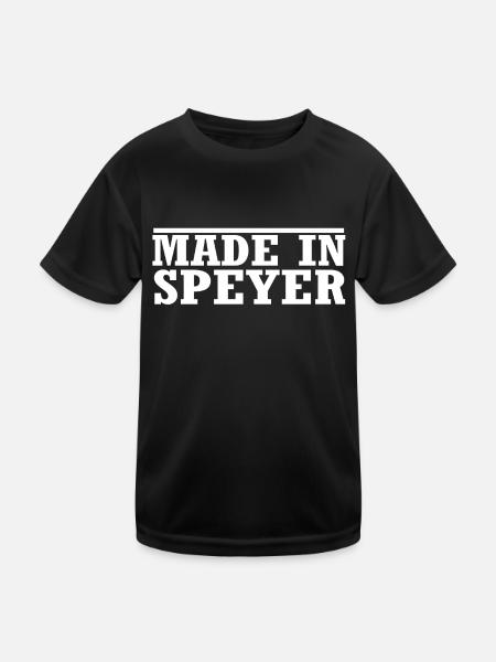 Speyer - Kinder Funktions-T-Shirt - Schwarz - Vorne