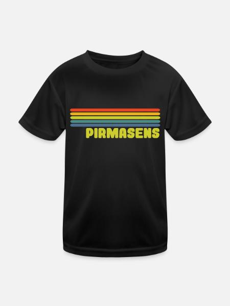 Pirmasens - Kinder Funktions-T-Shirt - Schwarz - Vorne