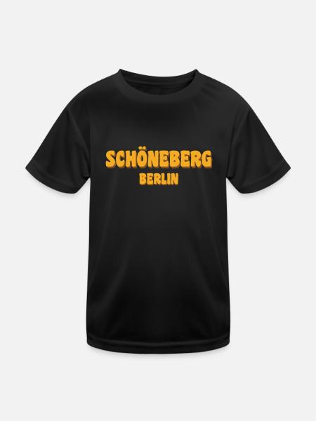Schöneberg - Kinder Funktions-T-Shirt - Schwarz - Vorne