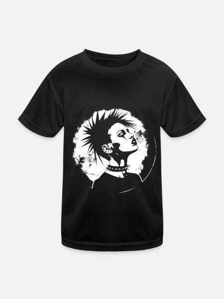 Punk's Not Dead: Striking Silhouette Tee - Kids Functional T-Shirt - black - Front