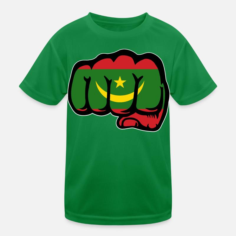 Mauretanien Flagge Faust Kinder Funktions-T-Shirt