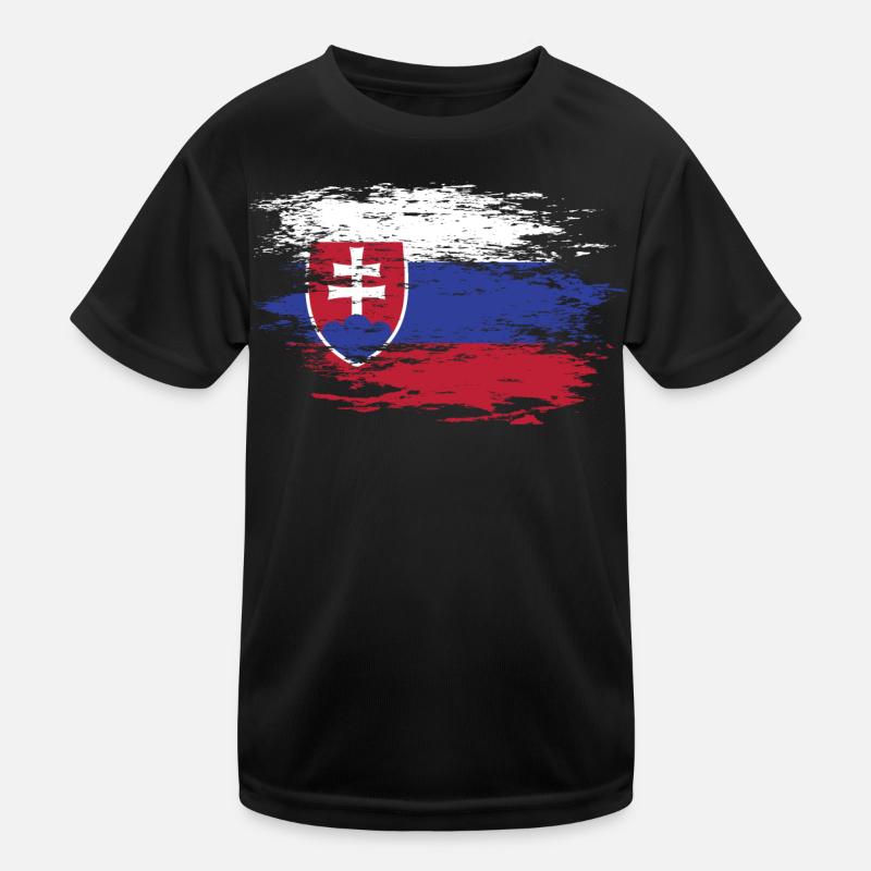Slovakia flag used Kids Functional T-Shirt