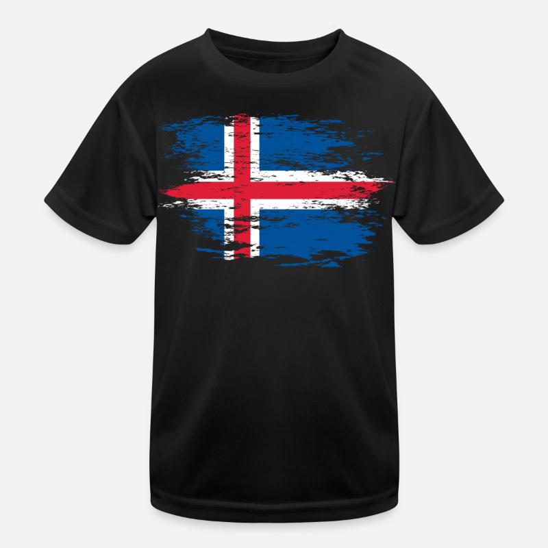 Drapeau islandais utilisé T-shirt sport Enfant