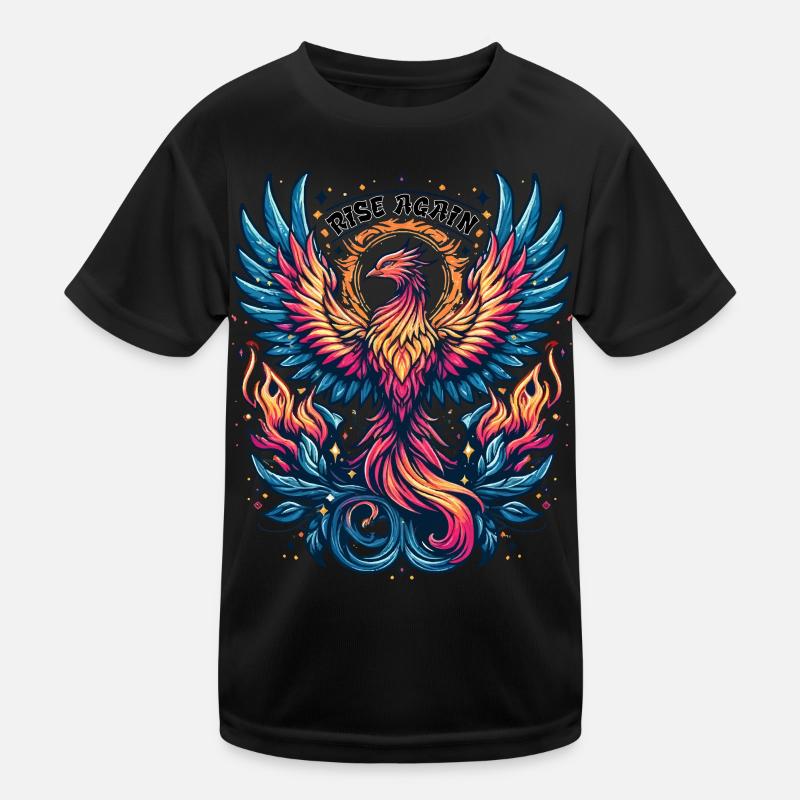 Phönix - Erhebe dich erneut. Vogel, Phönixflammen, Kinder Funktions-T-Shirt