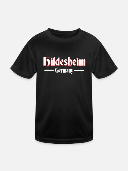 Hildesheim - Kinder Funktions-T-Shirt - Schwarz - Vorne