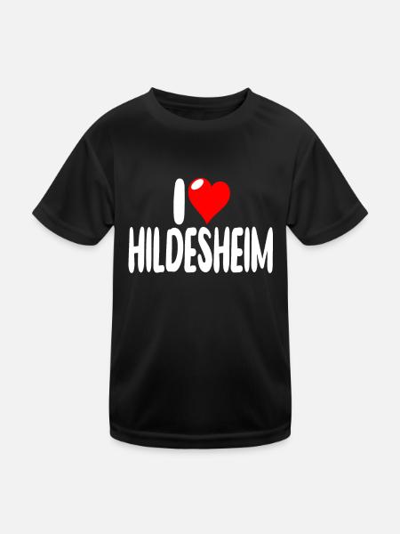 Hildesheim - Kinder Funktions-T-Shirt - Schwarz - Vorne