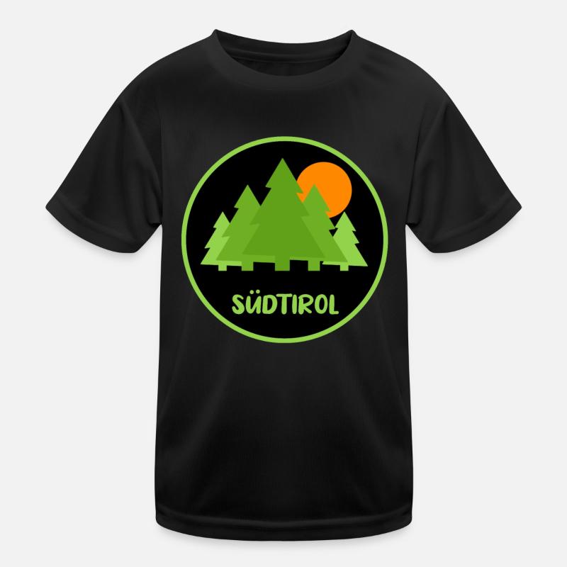 Tyrol du Sud rond, coucher de soleil T-shirt sport Enfant
