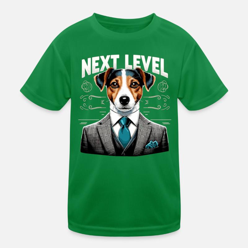 Jack Russell Terrier Suit Next Level Gift Kids Functional T-Shirt