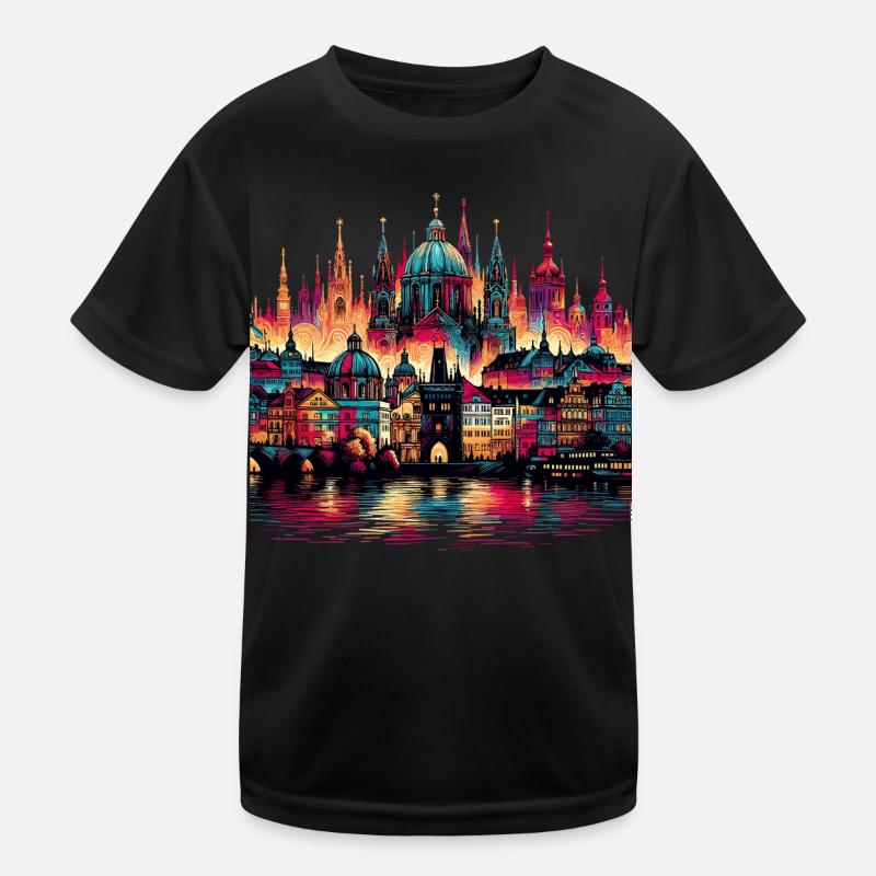 Prague Capitale République tchèque Cadeau T-shirt sport Enfant