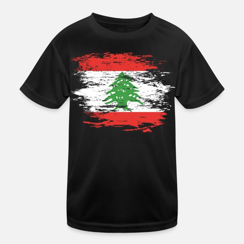 Lebanon flag used Kids Functional T-Shirt