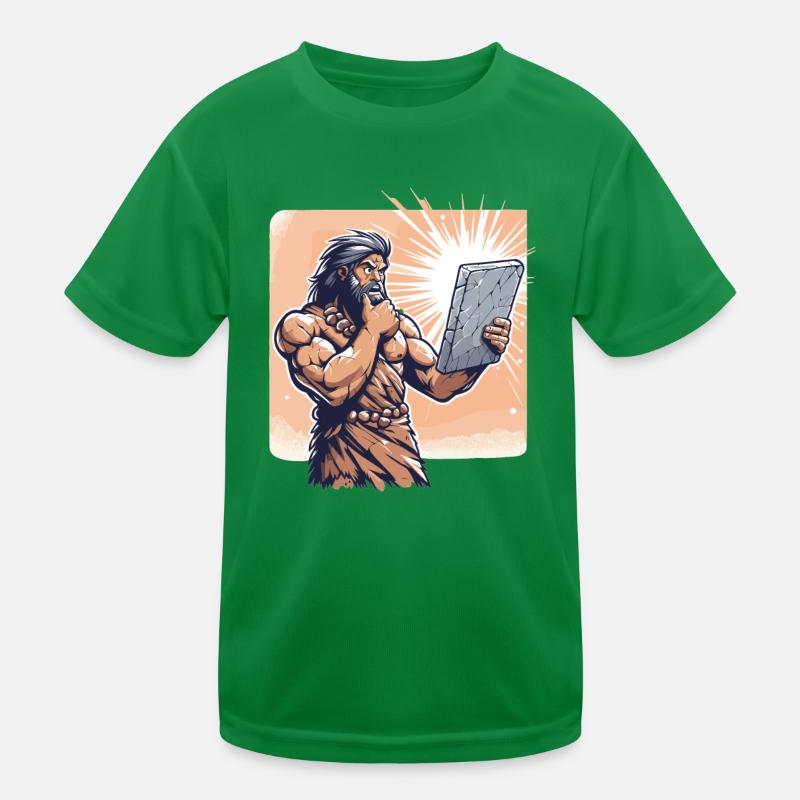 Idea Idea Caveman Stone Tablet Gift Kids Functional T-Shirt
