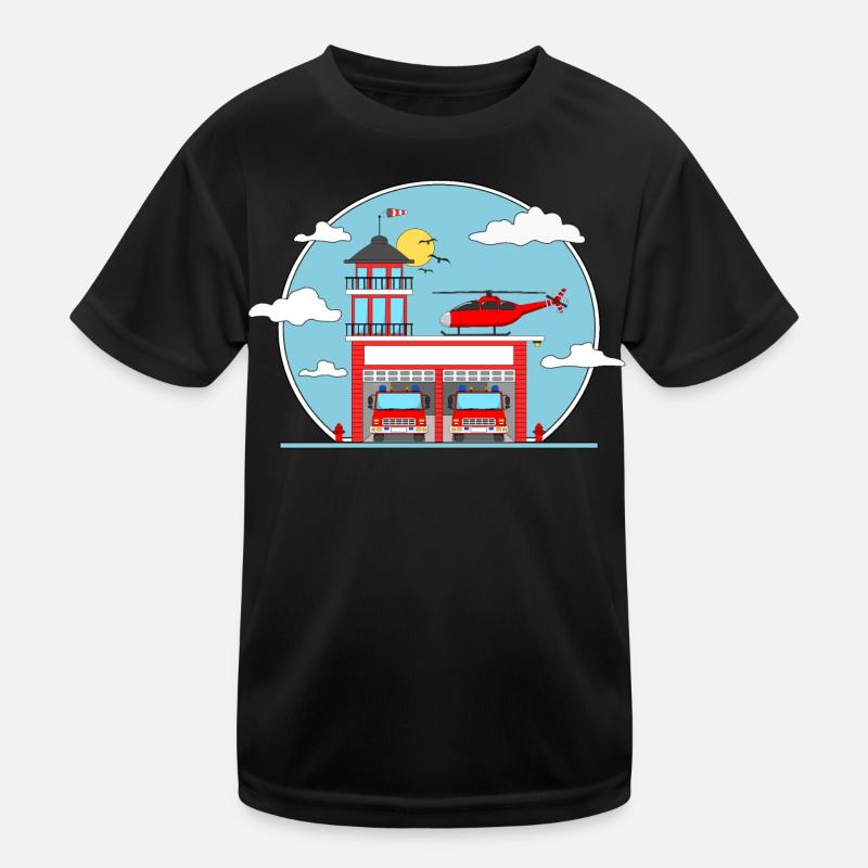 Caserne de pompiers sans lettrage T-shirt sport Enfant