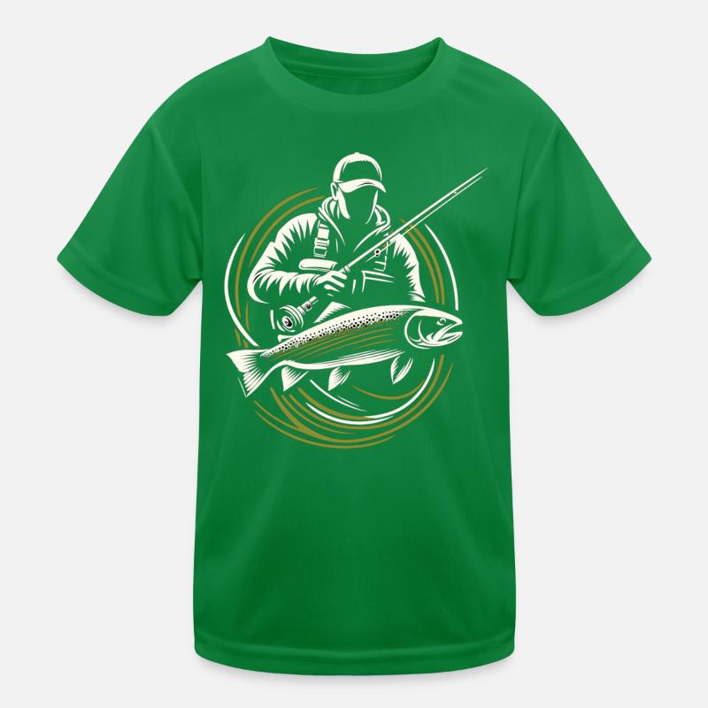 Pêche Pêcheur Truite Poisson Géant Cadeau T-shirt sport Enfant