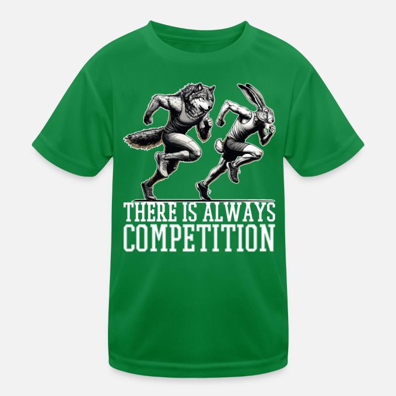 Competition Hare and Wolf Competition Gift Kids Functional T-Shirt