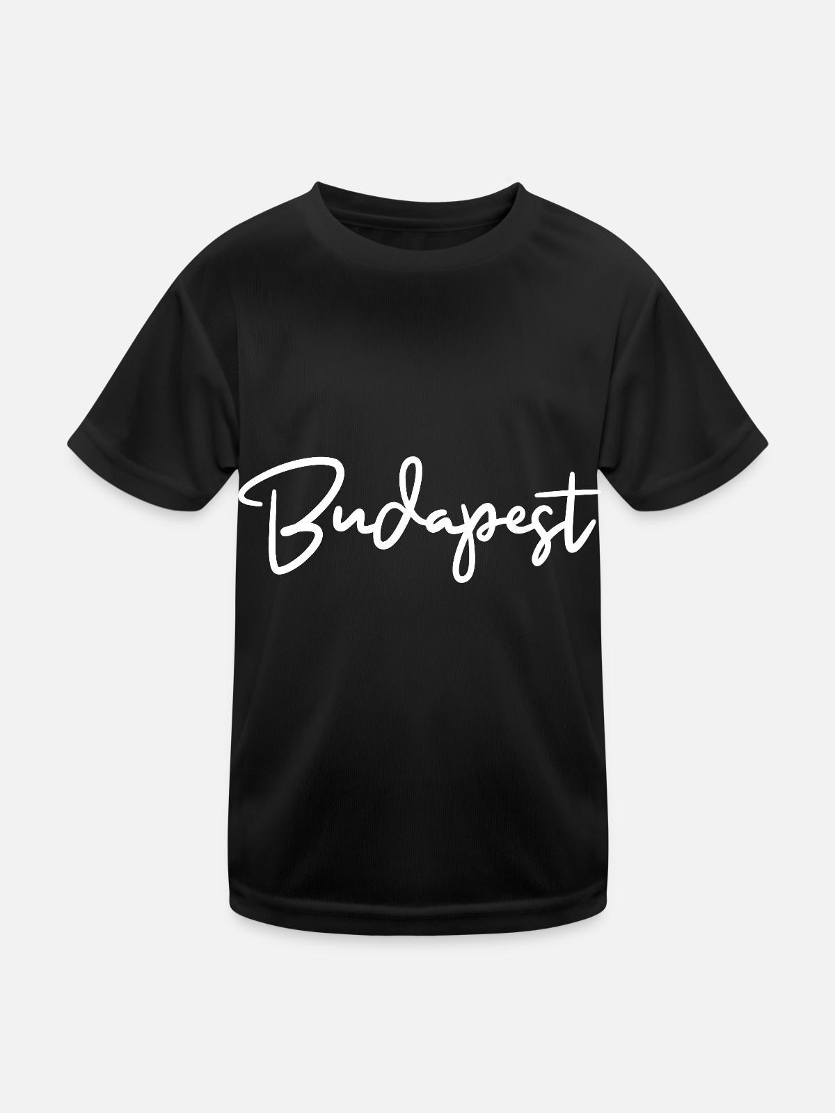 Budapest - Kids Functional T-Shirt - black - Front
