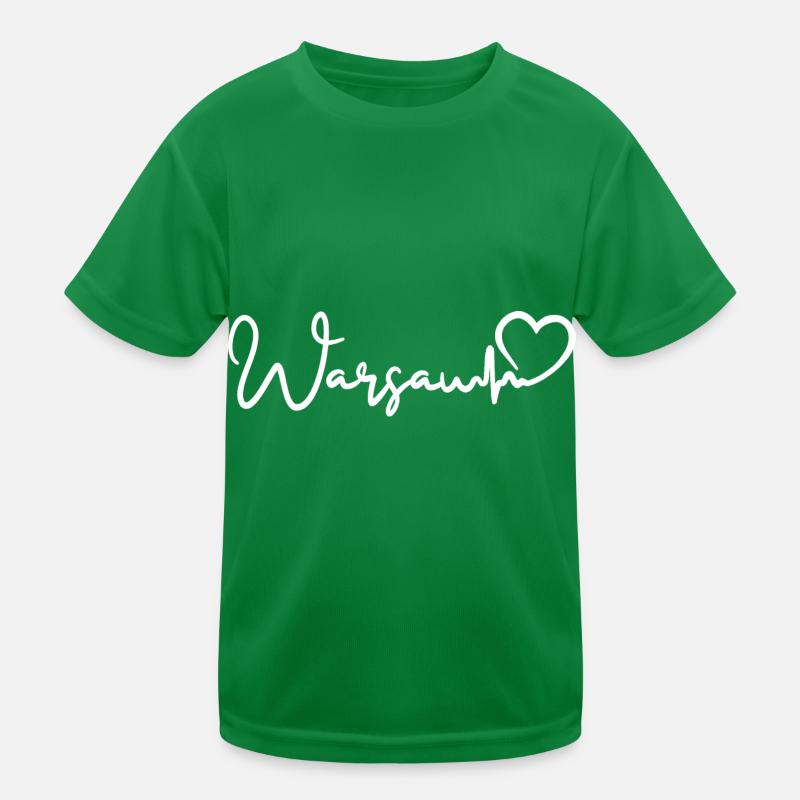 Varsovie Pologne Varsovie battement de cœur T-shirt sport Enfant
