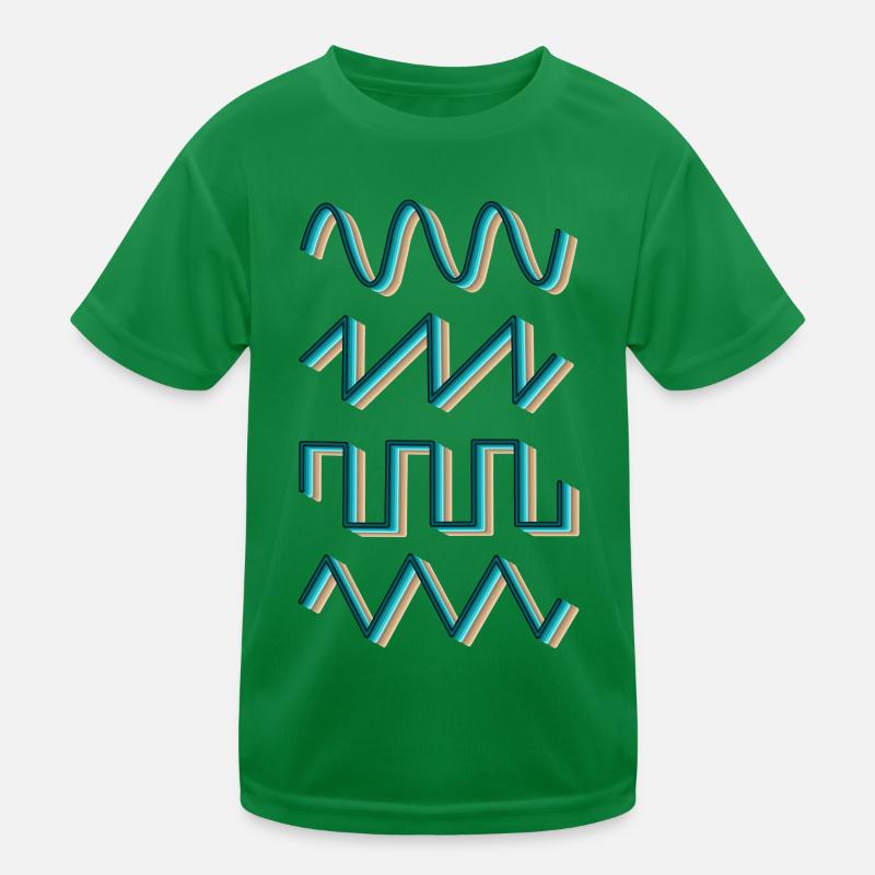 Synthesizer Synth Audio Analog Wellen Kinder Funktions-T-Shirt