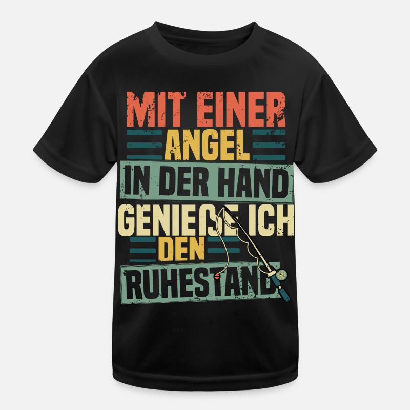 Angler im Ruhestand Kinder Funktions-T-Shirt