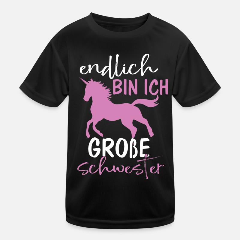 Endlich bin ich große Schwester Kinder Funktions-T-Shirt