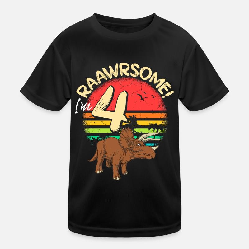 Dinosaure Tricératops 4 ans Dino T-shirt sport Enfant