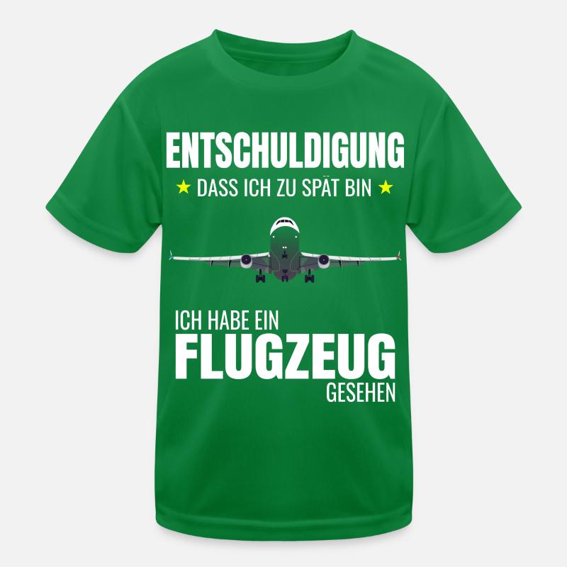 Flugzeug Luftfahrt Flieger Planespotter Idee Kinder Funktions-T-Shirt