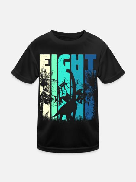 Brachiosaurus 8 ans Garçon 8ème anniversaire - T-shirt sport Enfant - noir - Devant