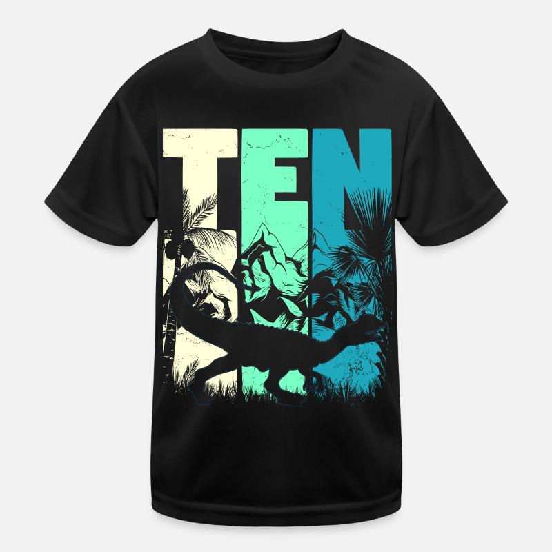 Dilophosaurus 10 Jahre Alt Junge 10. Geburtstag Kinder Funktions-T-Shirt