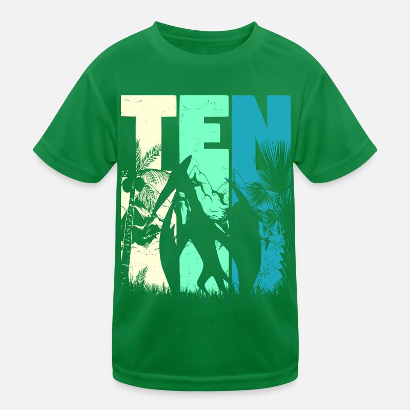 ptérodactyle 10 ans garçon 10e anniversaire T-shirt sport Enfant