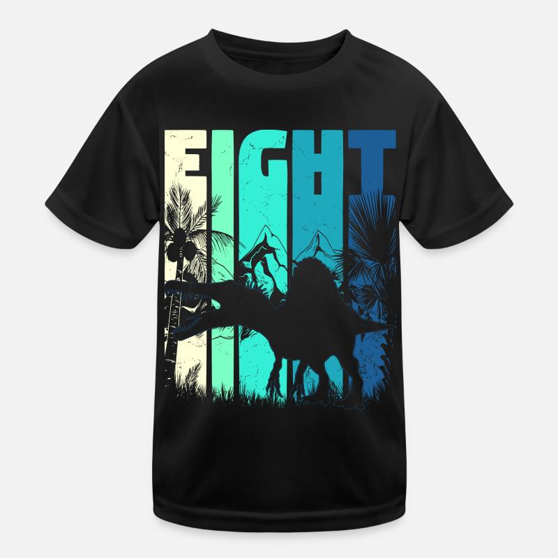 Spinosaurus 8 ans garçon 8ème anniversaire rétro T-shirt sport Enfant