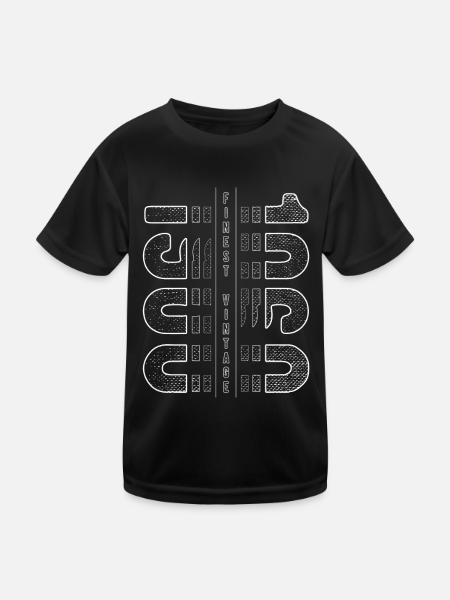 Finest Vintage 1960 Year of birth 1960 Birthday - Kids Functional T-Shirt - black - Front
